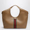 GUCCI Giglio large shopping tote in perforated GG leather beige
