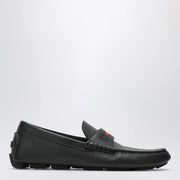GUCCI Men's driver loafer in black leather with Web