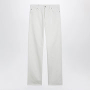 GUCCI White trousers with Horsebit detail