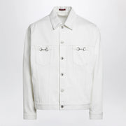 GUCCI White jacket with Horsebit detail