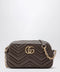 GUCCI Small GG Marmont camera bag in taupe nappa leather