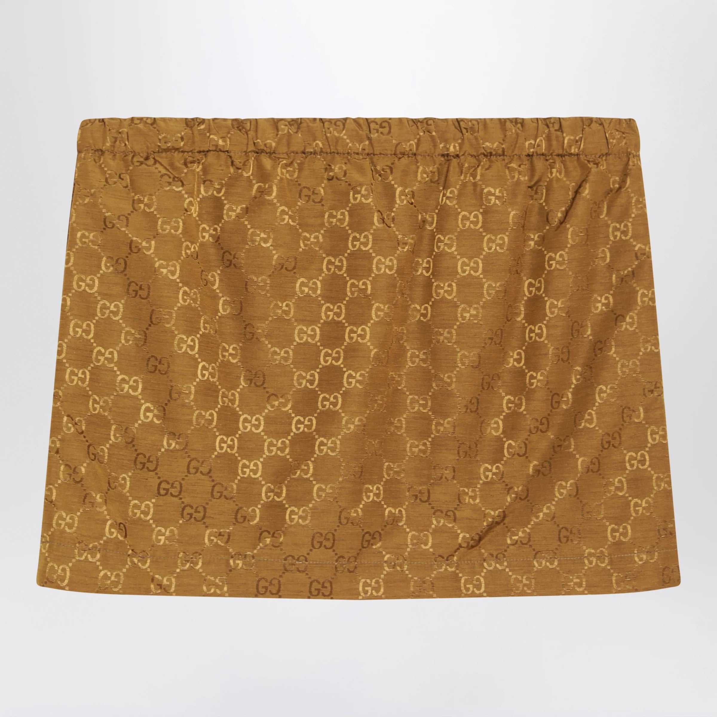 GUCCI Caramel GG jersey mini skirt