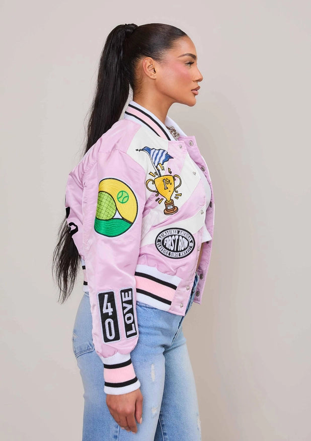 Tennis Varsity Jacket-Jacket-Vibrant M.i.U-S-Urbanheer