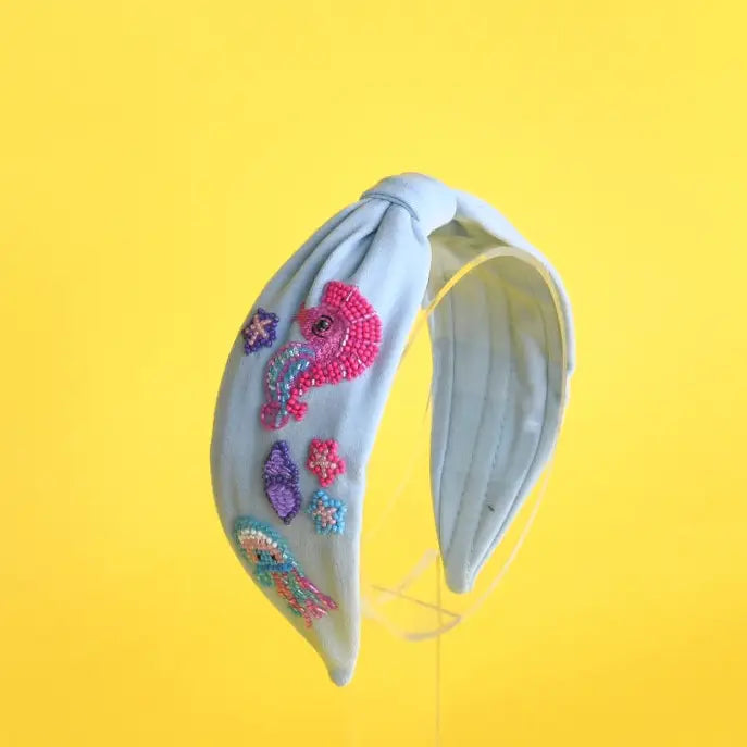 Elsa Embroidered Headband - The Little Mermaid-Elaa-Urbanheer