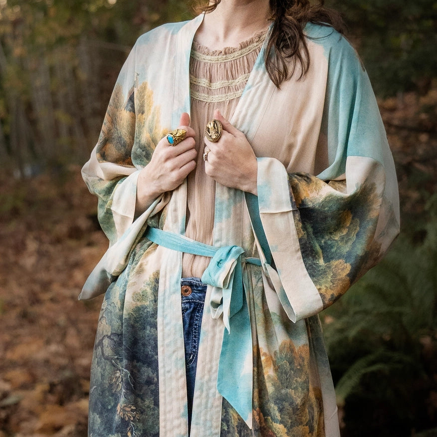 Awakening Long Duster Bamboo Kimono Robe-Kimonos-Market of Stars-length 118cm-Urbanheer