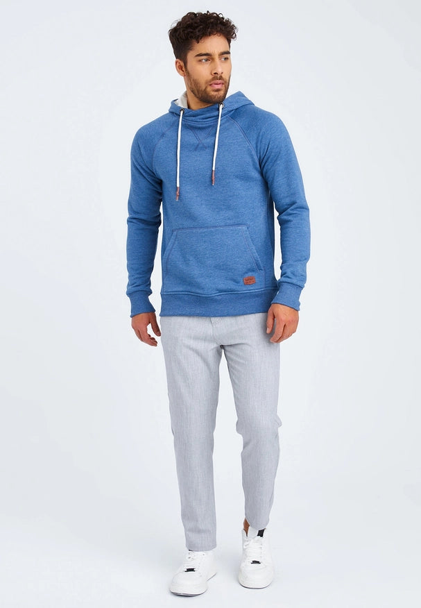 Men'S Hoodie Hood Indigo Melange-Hoodie-Leif Nelson GmbH-M-Urbanheer