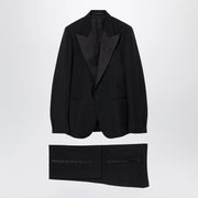 GUCCI Black suit in fine mohair wool fabric