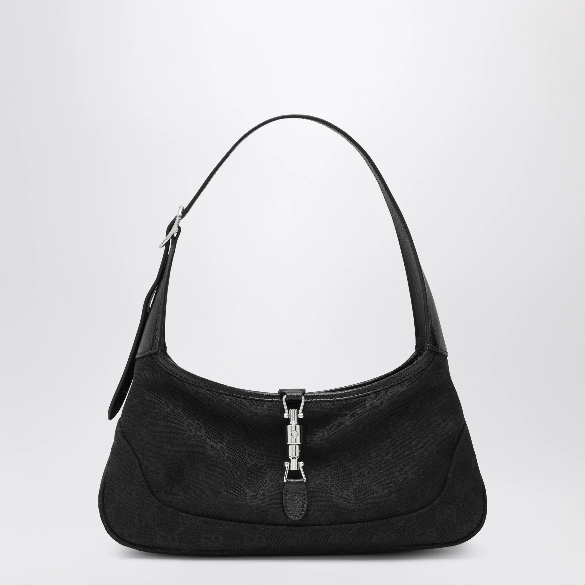 GUCCI Small Jackie Slim Bag In Black GG Fabric
