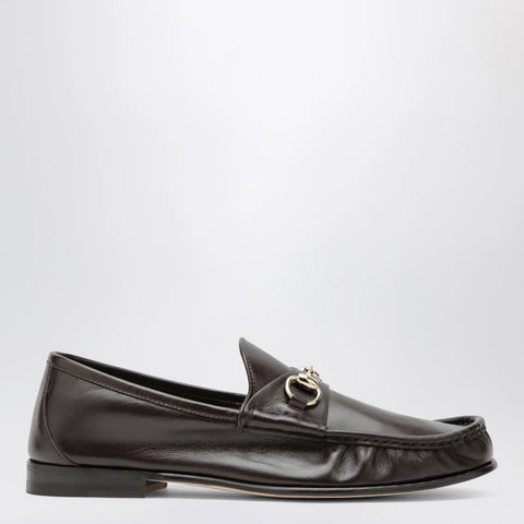 GUCCI Lugano horsebit leather loafer in cocoa