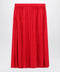 GUCCI Pleated silk jacquard midi skirt with GG chain in Fire