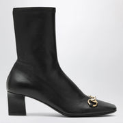 GUCCI Black Signora ankle boots with horsebit