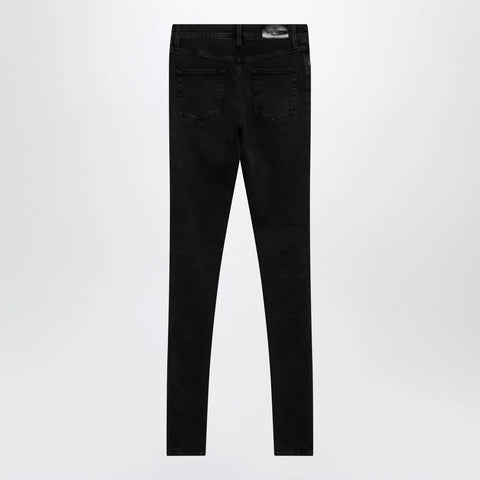 GUCCI Skinny washed cotton denim jeans in black