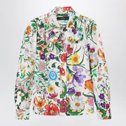 GUCCI Silk Twill Shirt With Flora Print