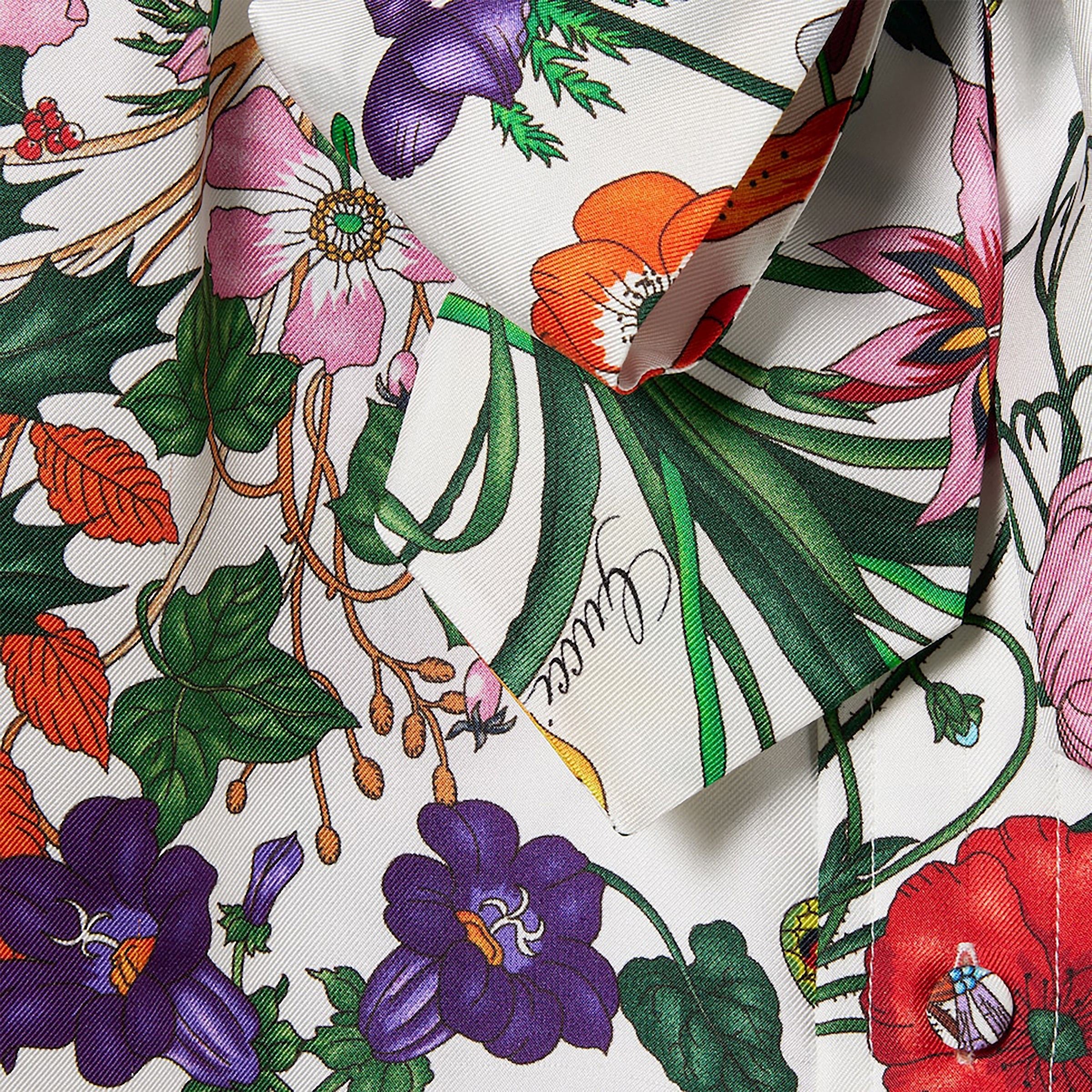 GUCCI Silk Twill Shirt With Flora Print