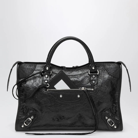 Balenciaga Le City Medium bag in Arena lambskin leather black