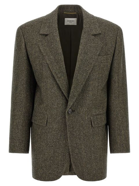 Saint Laurent Herringbone Blazer