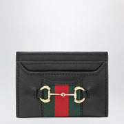 GUCCI Web Cardholder With Horsebit In Leather