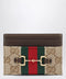 GUCCI GG canvas card holder with Horsebit detail