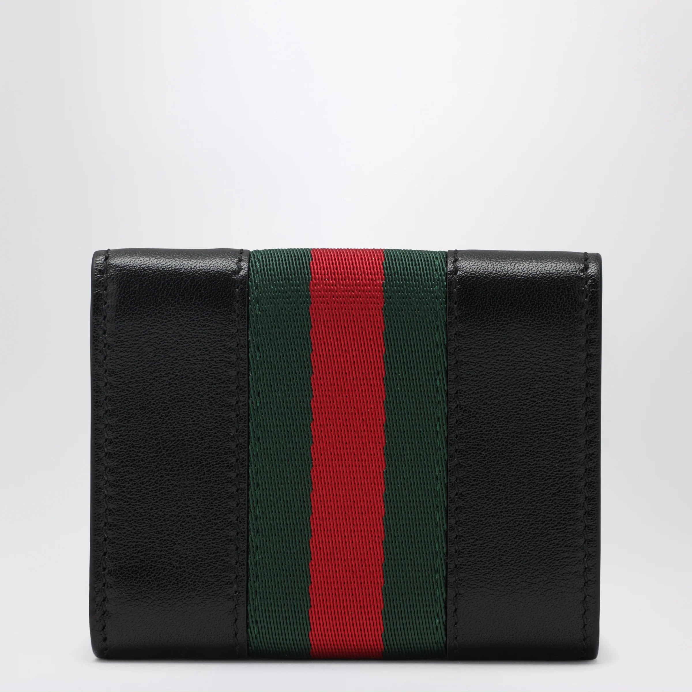 Small tri-fold Gucci Horsebit Web wallet