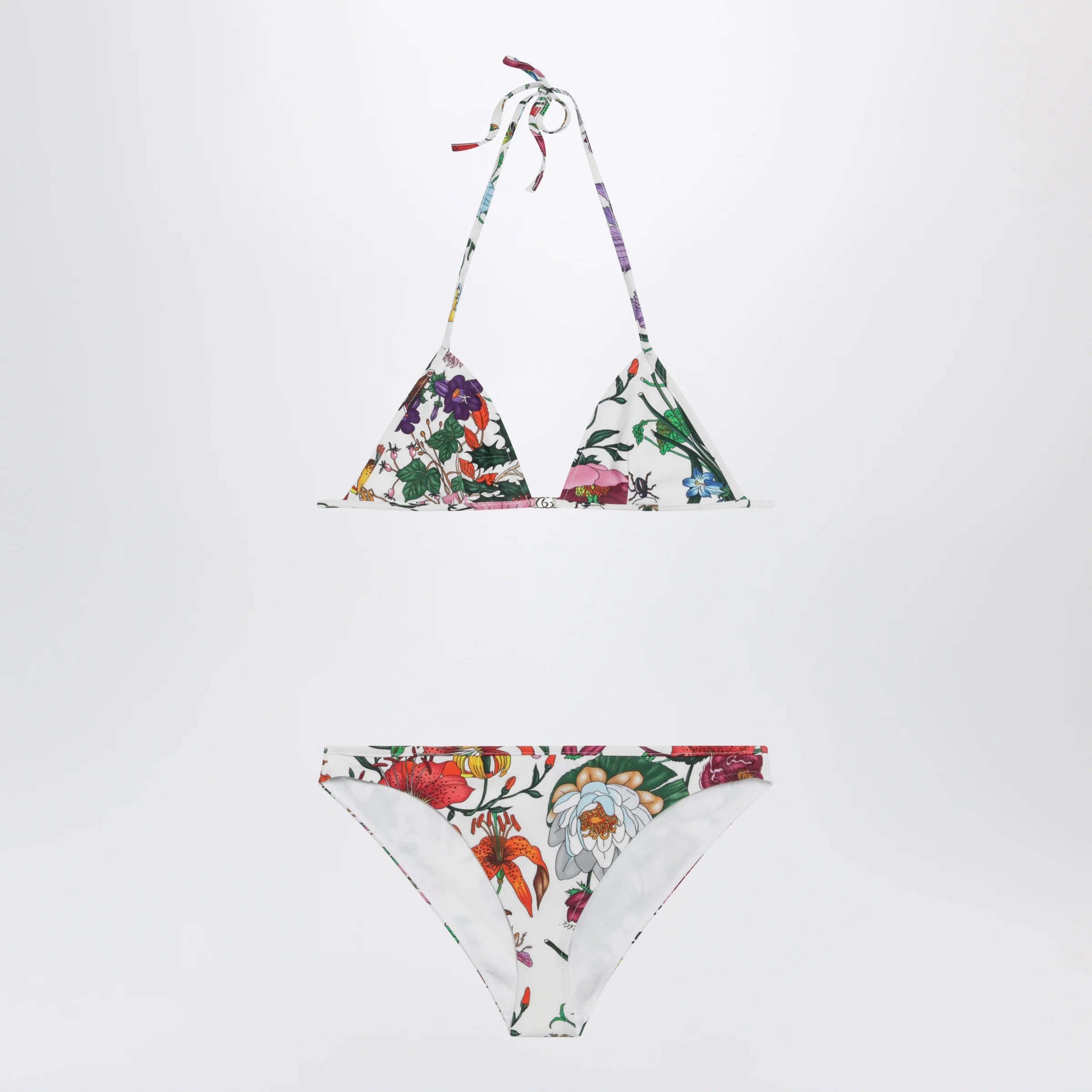 Sparkling Jersey Bikini With Gucci Flora Print