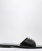 GUCCI Black nappa leather Double G slides