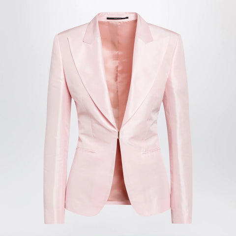 GUCCI Pink silk faille jacket