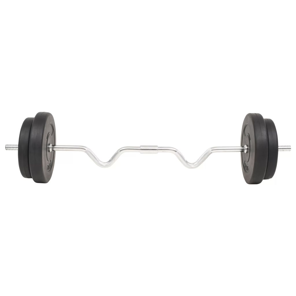 4/6X Barbell Set 66.1 Lb Free Weight Weight Plate Sporting Fitness-vidaXL-6-Urbanheer