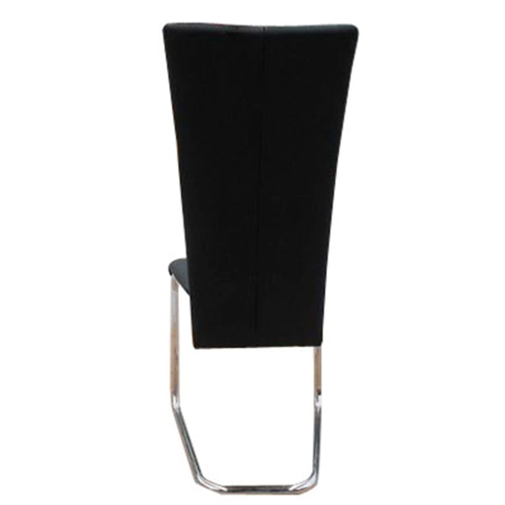 Dining Chairs 6 Pcs Black Faux Leather-vidaXL-Urbanheer