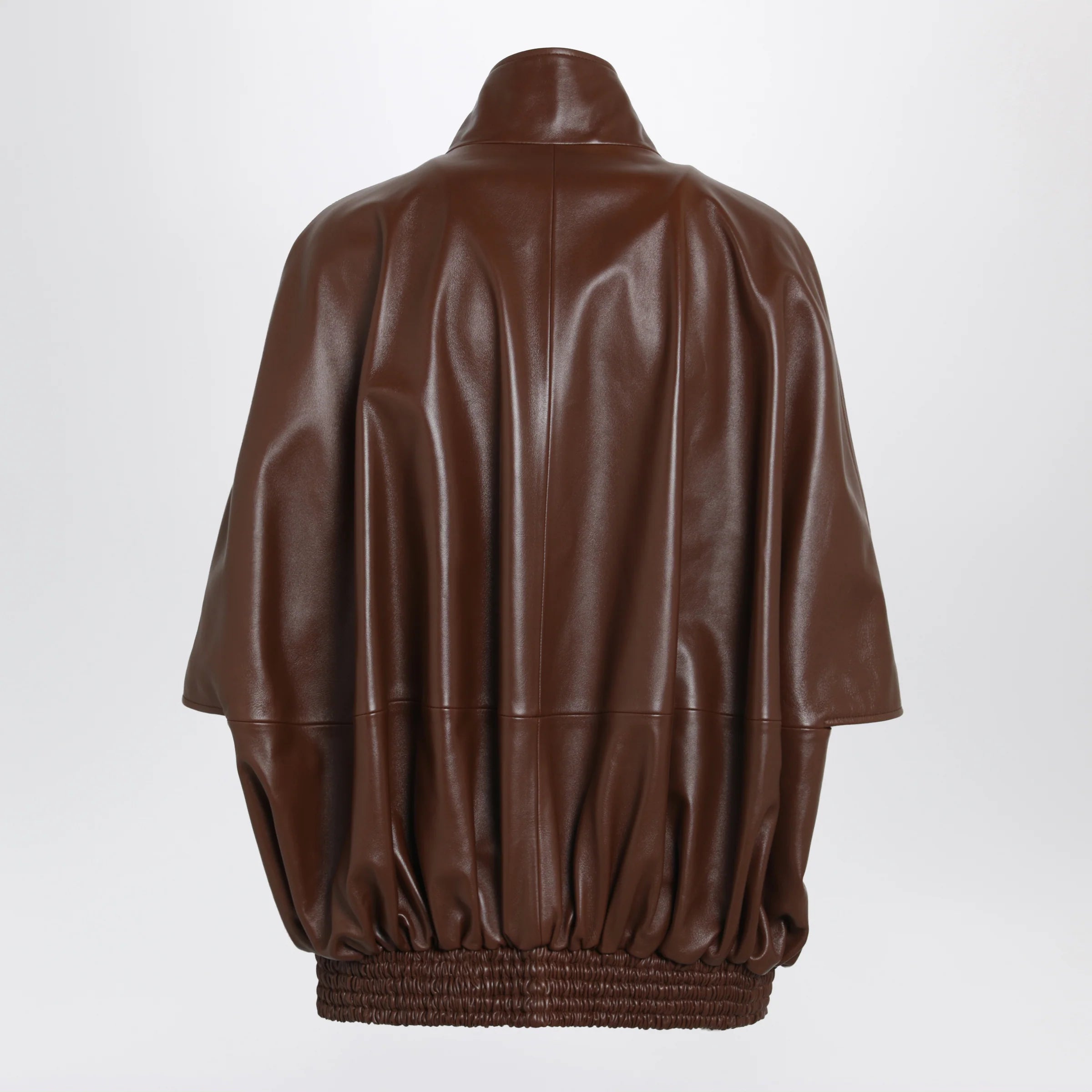 Balenciaga Cooon bomber jacket in lamb leather, castor