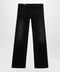 GUCCI Black stretch denim trousers with washed effect