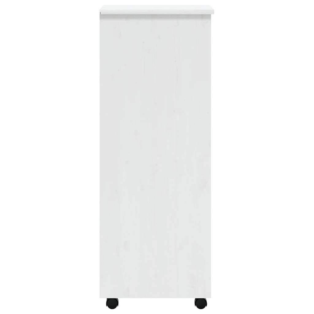 Vidaxl Rolling Cabinet With Drawers Office Filing Cabinet Moss Solid Wood Pine-Furniture > Cabinets & Storage > Storage Cabinets & Lockers-vidaXL-Gray-13.4" x 15.4" x 40.6"-Urbanheer