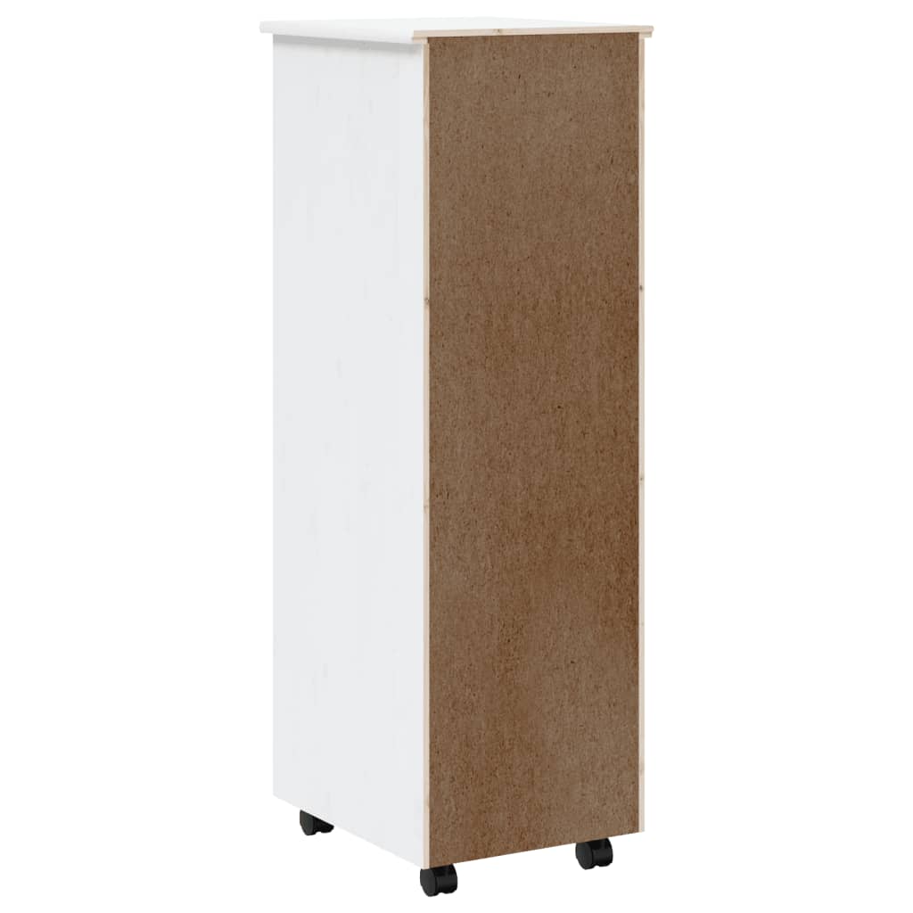 Vidaxl Rolling Cabinet With Drawers Office Filing Cabinet Moss Solid Wood Pine-Furniture > Cabinets & Storage > Storage Cabinets & Lockers-vidaXL-Gray-13.4" x 15.4" x 40.6"-Urbanheer