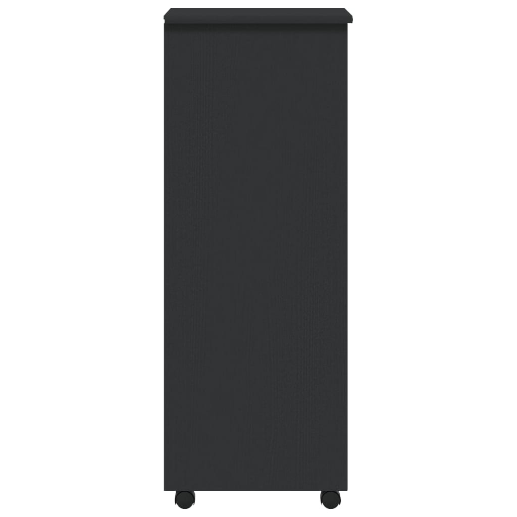 Vidaxl Rolling Cabinet With Drawers Office Filing Cabinet Moss Solid Wood Pine-Furniture > Cabinets & Storage > Storage Cabinets & Lockers-vidaXL-Gray-13.4" x 15.4" x 40.6"-Urbanheer