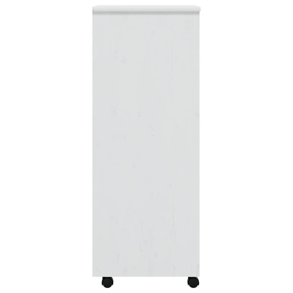 Vidaxl Rolling Cabinet With Drawers Office Filing Cabinet Moss Solid Wood Pine-Furniture > Cabinets & Storage > Storage Cabinets & Lockers-vidaXL-Gray-13.4" x 15.4" x 40.6"-Urbanheer