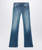 GUCCI Low-rise flare jeans with Horsebit in blue denim