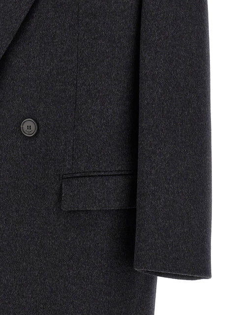 Saint Laurent Double-face Combed Wool Coat