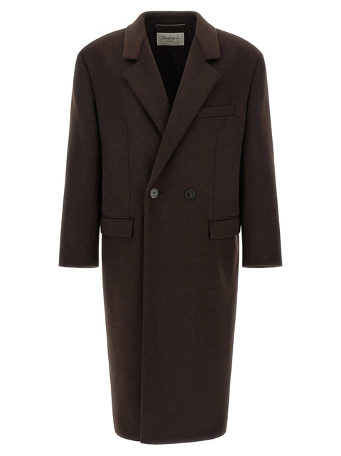 Saint Laurent Double-face Combed Wool Coat