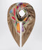 GUCCI Wool and silk shawl with Flora and GG print in shell