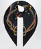 GUCCI Printed silk crêpe carré in black/grey