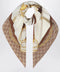 GUCCI Printed silk crêpe carré in ivory/light brown