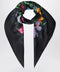 GUCCI Silk twill carré with GG Flora print in black
