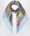GUCCI Silk twill carré with GG print in sky blue