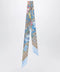 GUCCI Printed silk ribbon with Flora motif in light blue