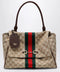 GUCCI Medium Paparazzo top-handle bag in GG canvas, brown