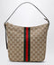 GUCCI Medium Lunetta crossbody bag in beige sand GG fabric