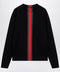 GUCCI Knitted cotton sweater with Web ribbon