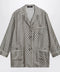 GUCCI Silk twill shirt with GG print in beige