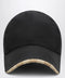 GUCCI Black cotton baseball cap with GG trim