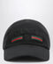 GUCCI Black cotton baseball cap with embroidered logo