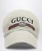 GUCCI Beige cotton baseball cap with embroidered logo